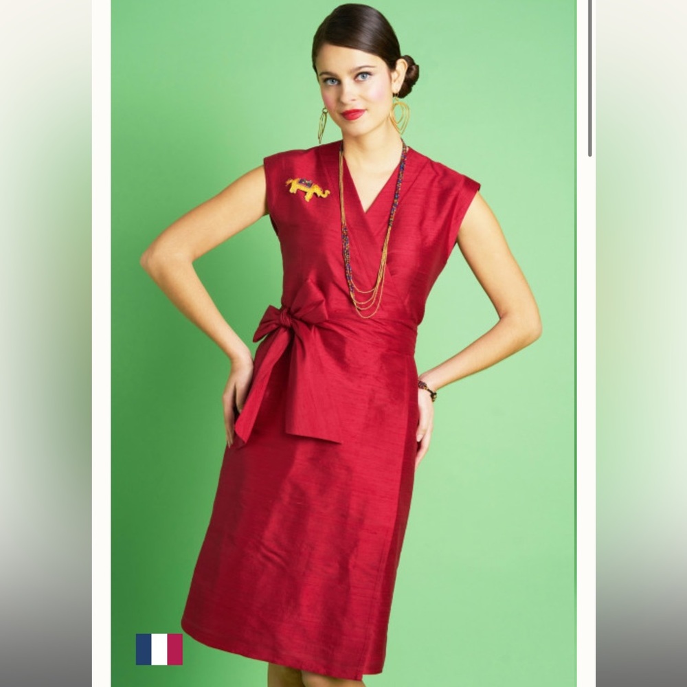 Antoine & Lili Wild Japanese Dress in Grenade Red